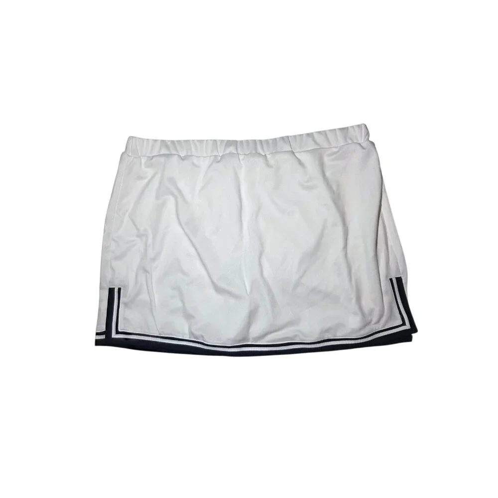 Nanette Lepore Play Tennis Golf Skorts White W Black Stripes Mini L/XL‎ NWT